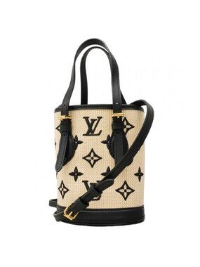 Louis Vuitton Handbag LV by the Pool Nano Bucket Beige Noir 2-Way Bag